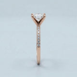 Princess Four-Prong Pavé Engagement Ring Setting
