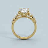 Celestia Round Marquise-Accent Ring Setting