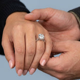 Oval Six-Prong Cathedral Engagement Ring Setting