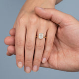 Radiant Hidden-Halo Diamond Engagement Ring Setting