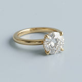 Classic Round Hidden-Halo Engagement Ring Setting