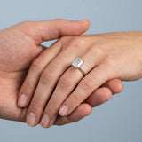Radiant Hidden-Halo Diamond Engagement Ring Setting