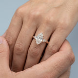 Marquise and Shield Three-Stone Ring Setting
