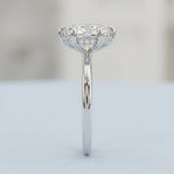 Oval Six-Prong Cathedral Engagement Ring Setting