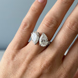 Pear Toi et Moi Ring Setting