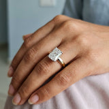 Radiant Four-Prong Two-tone Basket Solitaire Ring Setting