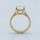Round Cathedral Polished-Prong Ring Setting