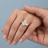 Oval and Baguette Three-Stone Ring Setting