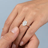 Oval Six-Prong Cathedral Engagement Ring Setting