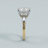 Radiant Four-Prong Two-tone Basket Solitaire Ring Setting
