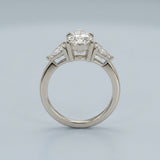 Marquise and Shield Three-Stone Ring Setting