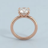 Classic Round Hidden-Halo Engagement Ring Setting