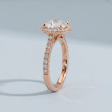 Timeless Round Brilliant Halo Ring Setting