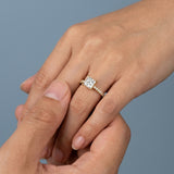Princess Four-Prong Pavé Engagement Ring Setting