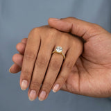 Round Cathedral Polished-Prong Ring Setting