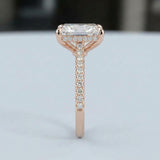 Radiant Vintage-Inspired Hidden-Halo Ring Setting