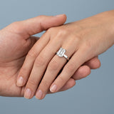 Emerald Flat-Band Solitaire Engagement Ring Setting