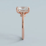 Radiant Hidden-Halo Engagement Ring Setting
