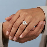 Oval and Half-Moon Lab-Diamond Ring Setting