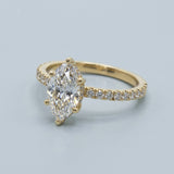 Marquise Hidden-Halo French Pavé Ring Setting