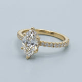 Marquise Hidden-Halo Lab-Diamond Ring — 2.00 ct Centre Minimum