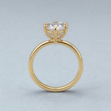 Oval Six-Prong Cathedral Engagement Ring Setting