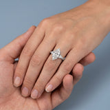 Marquise and Shield Three-Stone Ring Setting
