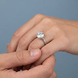 Classic Round Hidden-Halo Engagement Ring Setting