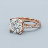 Round Cathedral Polished-Prong Ring Setting