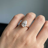Pear Hidden-Halo Lab-Diamond Ring — 2.00 ct Centre Minimum