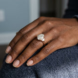 Oval and Half-Moon Lab-Diamond Ring Setting