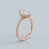 Marquise Hidden-Halo French Pavé Ring Setting