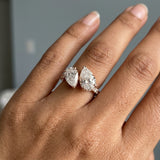 Pear Toi et Moi Ring Setting