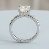 Radiant Hidden-Halo Diamond-Prong Ring Setting