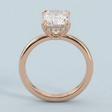 Radiant Hidden-Halo Diamond-Prong Ring Setting