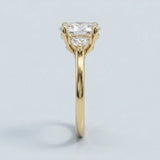 Oval and Half-Moon Lab-Diamond Ring Setting