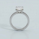 Emerald Flat-Band Solitaire Engagement Ring Setting