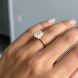 Radiant Hidden-Halo Diamond Engagement Ring Setting