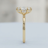 Oval Six-Prong Cathedral Engagement Ring Setting