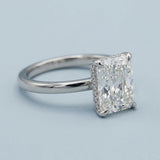 Radiant Underside-Diamond Hidden-Halo Ring Setting