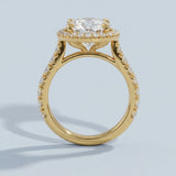 Timeless Round Brilliant Halo Ring Setting
