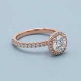 Classic Round Halo Engagement Ring Setting