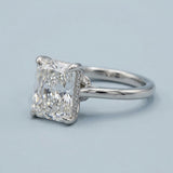 Radiant Hidden-Halo Engagement Ring Setting