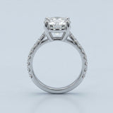 Round Cathedral Polished-Prong Ring Setting