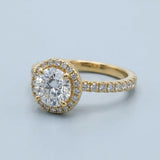 Classic Round Halo Engagement Ring Setting