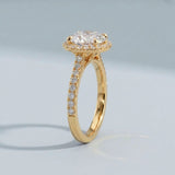 Timeless Round Brilliant Halo Ring Setting
