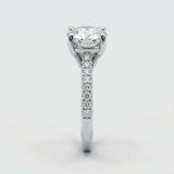 Round Cathedral Polished-Prong Ring Setting
