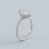 Marquise Hidden-Halo Lab-Diamond Ring — 2.00 ct Centre Minimum