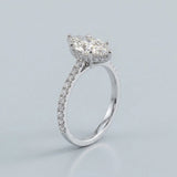 Marquise Hidden-Halo French Pavé Ring Setting