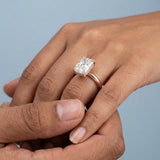 Radiant Hidden-Halo Diamond-Prong Ring Setting